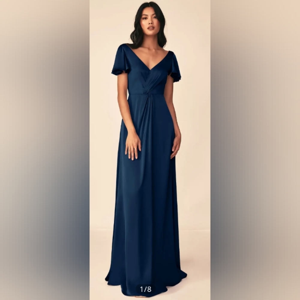 Long navy dress